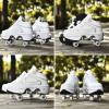Roller Skates for Men and Women, Kids Deformation Roller Skate with 4 Shiny LED Wheel, 2 in 1 Invisible Removable Pulley Skates Skating, Double-Row Roller Skates for Indoor and Outdoor view 4