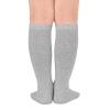 American Trends Toddler Knee High Socks Cotton Uniform Tube Long Sports Socks for Toddler Girls 1 Pack Pure Grey 3-6 Years view 3