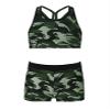 Hedmy Kids Girls 2-Piece Tankini Swimsuit Set Cute Print Swimwear Sport Dance Outfits UPF50+ UV Sun Protection Camouflage Green 16 Years view 1