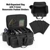 DSLEAF Tactical Gun Range Bag with Pistol Magazine Storage Bag for 5 Handguns and 22 Magazines, Black view 3