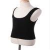 Hansber Kids Girls Asymmetrical Shoulder Dance Crop Top Gymnastics Ballet Yoga Sport Tops Athletic T-Shirts Blouse Black 4-5 Years view 4
