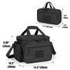 DSLEAF Tactical Gun Range Bag with Pistol Magazine Storage Bag for 4 Handguns and 19 Magazines, Black view 2
