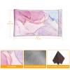 FINTIE Soft Eyeglasses Case with Cleaning Cloth, Portable Squeeze Top Vegan Leather Glasses Pouch, Sunglasses Eyewear Bag, Glittering Marble view 2
