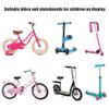 Kid's Bike Basket with a Fixed Holder, Toddler Tiny Tricycle Bicycles Baskets Small Scooter Bike Accessories Kit Bicycles Bells Tools Basket with a Bike Basket Holder Bike Kit for Boys Girls(Black) view 3