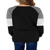 SELINK Girl's Casual Big Kids Long Sleeve Striped Color Block Casual Tees with Pockets Black M view 2