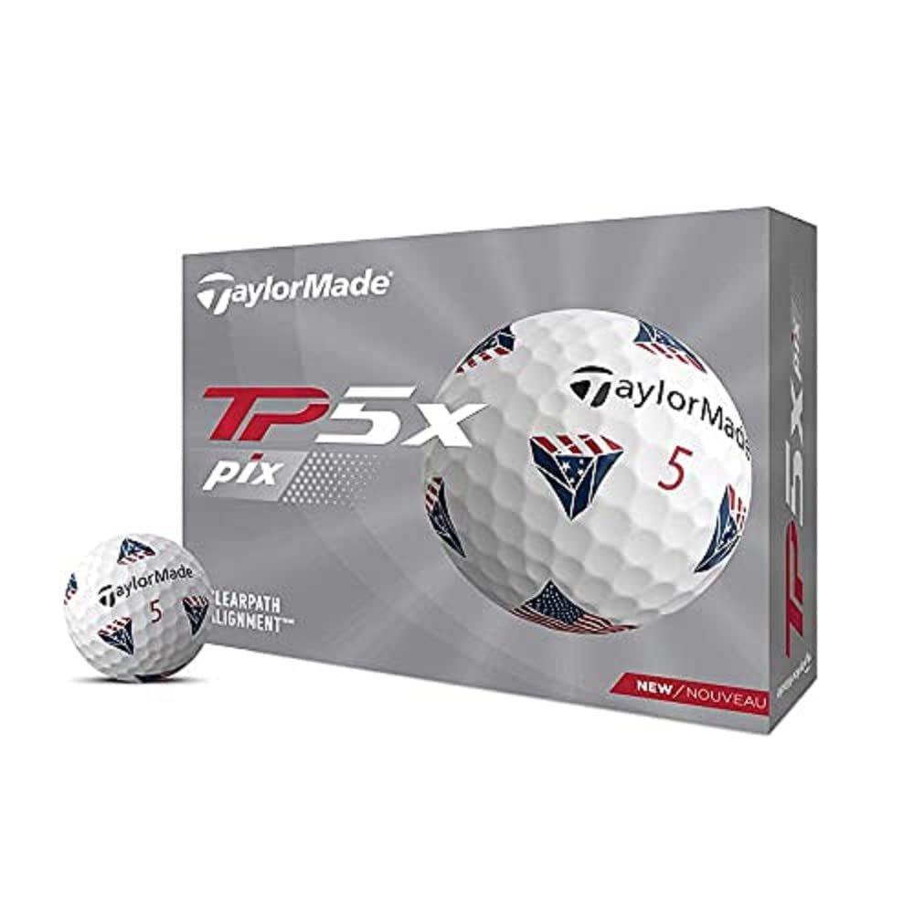 TaylorMade Golf 2021 TP5X PIX USA, RIGHT, WHITE