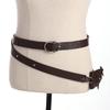 BLESSUME Medieval Knight Belt with Sword Frog Holster Rapier Scabbard Holder 1pc (Dark Brown 4) view 2