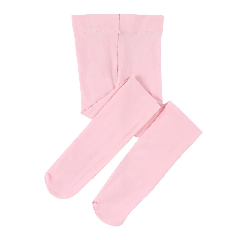 Ballet Tights for Girls Toddler Ultra Soft Dance Ballet Footed Tight Elastic Convertible Pantyhose Ballerina Dancewear Stockings for Little Big Kids Ballet Tutu Skirted Leotard Dress Pink 7-10 Years