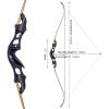 Black Hunter Recurve Bows Bow and Arrow for Adults Hunting Bow Archery Bow Longbow 60" 20-55 lbs Right Hand Aluminium Alloy Riser with Mixed Carbon Arrows for Outdoor Shooting Competition (35 lbs) view 2