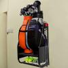 WALMANN Wall Mount Golf Bag Organizer for Garage, Extra Large 2 Golf Bag Stand Golf Equipment and Accessories Storage Rack for Garage Shed Basement view 1