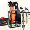 WALMANN Wall Mount Golf Bag Organizer for Garage, Extra Large 2 Golf Bag Stand Golf Equipment and Accessories Storage Rack for Garage Shed Basement view 3