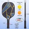 YC DGYCASI Pickleball Paddles Set of 4, USAPA Approved Pickleball Set, 4 Carbon Fiber Pickleball Rackets, 3 Outdoor Balls, 3 Indoor Balls, 4 Replacement Grip, 1 Bag for Women and Men view 3