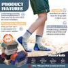 Anlisim Kids Merino Wool Hiking Socks Boys Girls Toddlers Thermal Winter Warm Boot Thick Cushion Snow Ski Gift Stocking Stuffer Socks 6 Pairs (Check, 4-7 Y) view 4