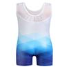 Belovance Leotards for Girls Gymnastics Unicorn Athletic Dance Wear Shiny Rainbow Blue Hotpink (White Blue, 9-10 Years) view 2