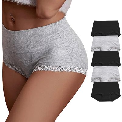 OPIBOO Women's Cotton Underwear,Soft Underwear Women Briefs,Ladies Comfort Breathable Underpants Panties (Multicoloured 3,3X-Large)