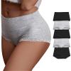 OPIBOO Women's Cotton Underwear,Soft Underwear Women Briefs,Ladies Comfort Breathable Underpants Panties (Multicoloured 3,3X-Large) view 1
