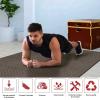 XQKXHZ 4 Pieces Foam Mats, EVA Interlocking Protective Floor Mats, Non-Slip Puzzle Tiles Exercise Mat for Gym Equipment, Workout, Garage or Workshop 60 x 60 x 1cm,Brown view 4