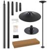 PRIORMAN Dance Pole Set -Premium Height Adjustable 7.38-8.85ft Portable 45mm Diameter 360Spinning Dancing Pole for Home,200KGS Capacity,Drill-Free Installation with Floor-to-Ceiling Stability-Black view 1