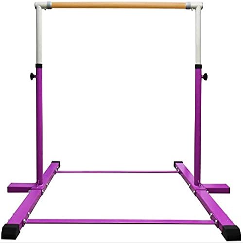 Helprise Gymnastic Kip Bar,Horizontal Bar for Kids Girls Junior,3' to 5' Adjustable Height,Home Gym Equipment,Ideal for Indoor and Home Training,1-4 Levels,300lbs Weight Capacity