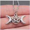 2Pcs Antique Silver Color 30x16mm Moon Goddess Star Charms Pendant Necklace view 2