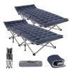 NAIZEA Folding Camping Cots for Adults, Portable Cot with Mattress Heavy Duty Outdoor Bed with Carry Bag 1200d Oxford Cloth Sleeping Cots for Camping Office Nap Home Guest Beach Travel view 1
