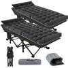 NAIZEA Folding Camping Cots for Adults, Portable Cot with Mattress Heavy Duty Outdoor Bed with Carry Bag 1200d Oxford Cloth Sleeping Cots for Camping Office Nap Home Guest Beach Travel view 1