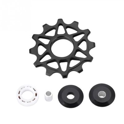 Bicycle Accessories 12T Bicycle Rear 8/9/10/11 Speed Mountain Road Bike Guide Wheel Bicycle Accessories Bike Parts (Color : Black)