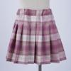 easyforever Kids Girls Plaid Pleated Skirts High Waist Knee Length A-Line Mini Skirt Scooter Skirt School Uniform Pink 5-6 Years view 3