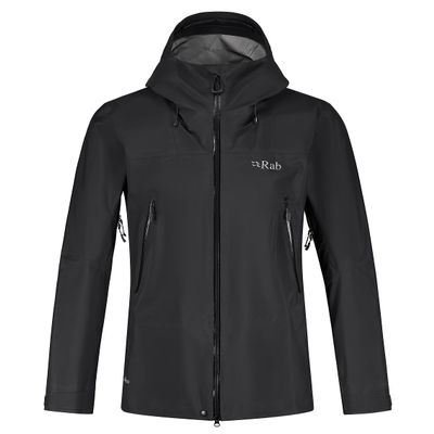 Rab Men's Kangri GTX Waterproof Breathable Gore-tex Jacket for Hiking and Mountaineering - Black - Medium
