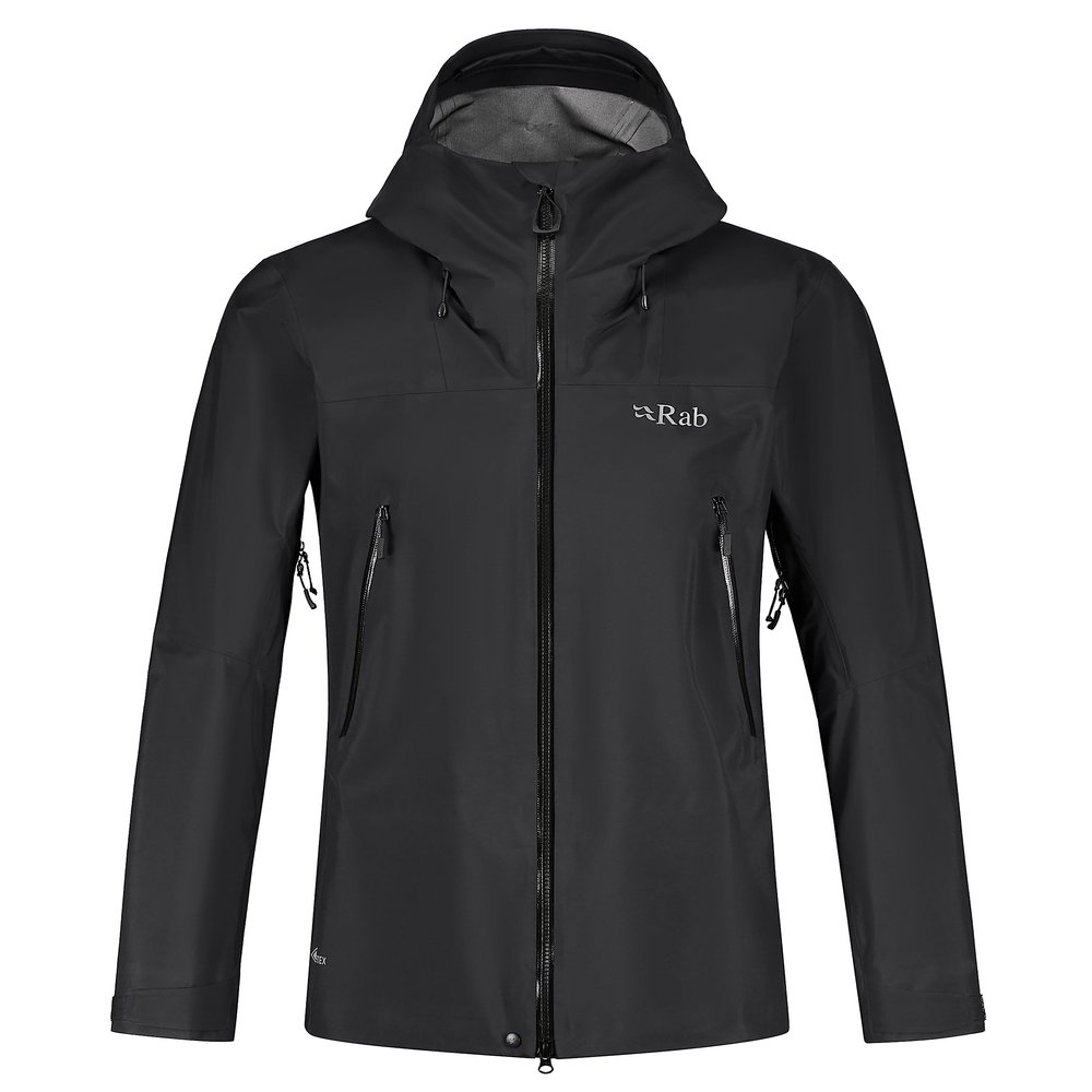 Rab Men's Kangri GTX Waterproof Breathable Gore-tex Jacket for Hiking and Mountaineering - Black - Medium