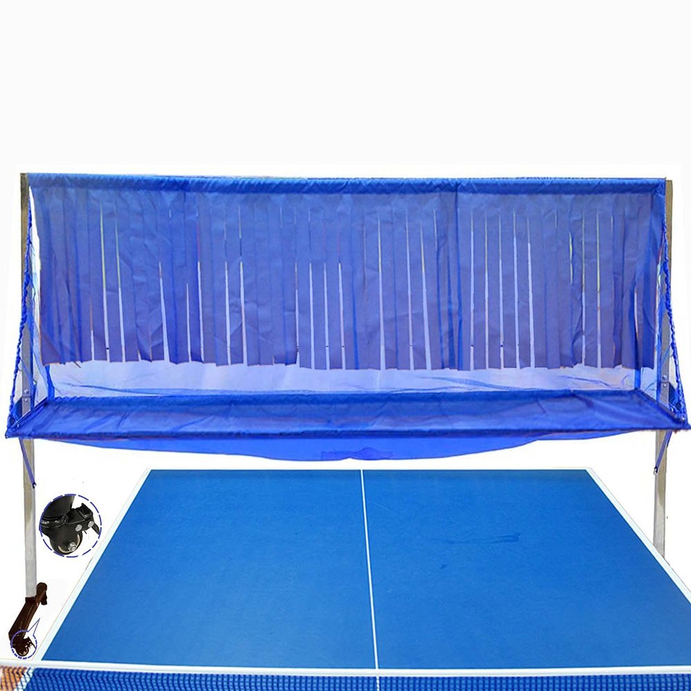 Yuanclllp Table Tennis Ball Recycle Equipment, 92"L x 18"W x 54"H, Stainless Steel Frames & Metal Wheels