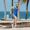 Synergy Triathlon Tri Suit - Men's Elite Sleeveless Trisuit (Ocean/Neon Lime, Small) view 4