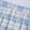 easyforever Kids Girls Plaid Pleated Skirts High Waist Knee Length A-Line Mini Skirt Scooter Skirt School Uniform Sky Blue 5-6 Years view 4