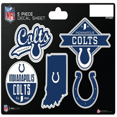 NFL Indianapolis Colts 5-Piece Die-Cut Decal Sheet