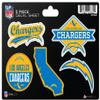 NFL Los Angeles Chargers 5-Piece Die-Cut Decal Sheet view 1