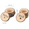 2pcs Wooden Ring Box for Wedding, Wedding Ring Box Container, Rustic Mr and Mrs Ring Bearer Box Ring Holder Wedding Box(#2) view 2