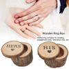 2pcs Wooden Ring Box for Wedding, Wedding Ring Box Container, Rustic Mr and Mrs Ring Bearer Box Ring Holder Wedding Box(#2) view 3