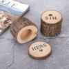 2pcs Wooden Ring Box for Wedding, Wedding Ring Box Container, Rustic Mr and Mrs Ring Bearer Box Ring Holder Wedding Box(#2) view 4