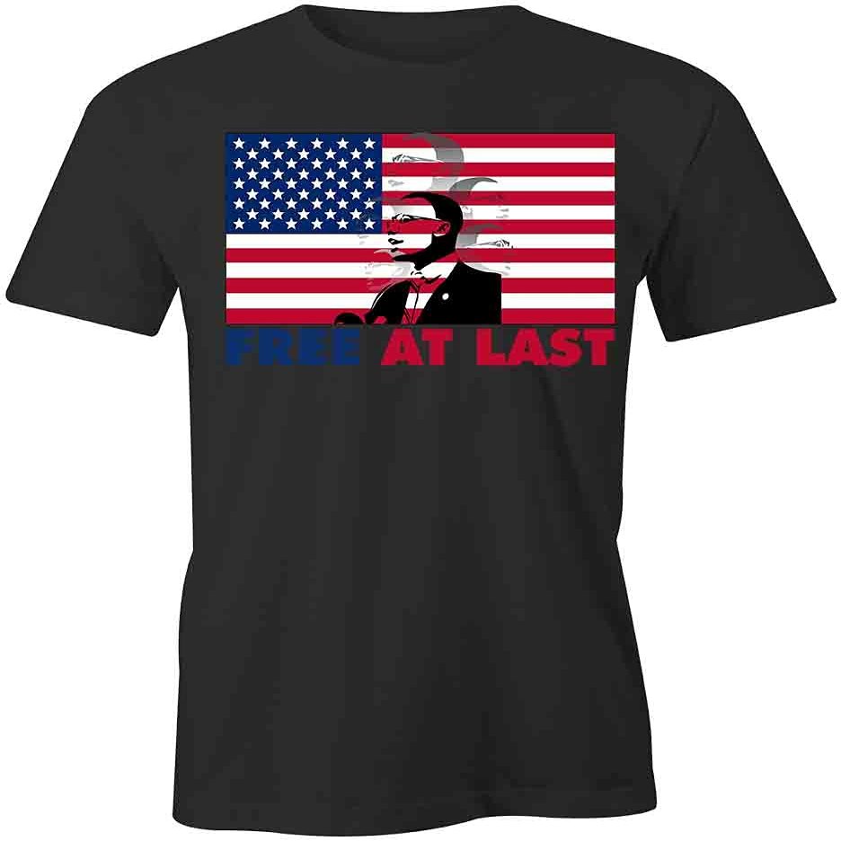 Free at Last MLK Jr T-Shirt | Black, Printed Tees, Graphic Tshirts