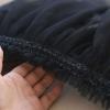 GMMDXD Sand Cloth lace New White Black Double-Layer mesh Shrink Edge Handmade DIY Clothes Skirt lace Accessories 40cm Wide (Color : White 1m) view 2