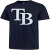 47 MLB Men's Team Color Imprint Primary Logo Word Mark Short Sleeve Baseball T-Shirt - Tampa Bay Rays Navy Large view 1