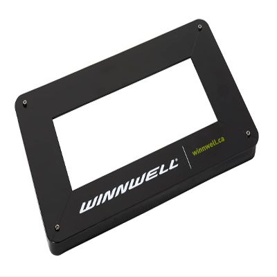 Winnwell 4Way Hockey Passing Aid - Passing & Stick Handling Trainer Suitable for On/Off Ice, Help Improve Puck Control & Shooting with Rubber Rebounder Passing Aide | Equipment Made for Kids & Adults