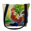 Betsydrake TY144G 18 x 18 in. Red Rooster Tote Bag - Large view 1