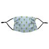 Betsydrake MA400B Tiled Pineapple Blue Face Mask view 1