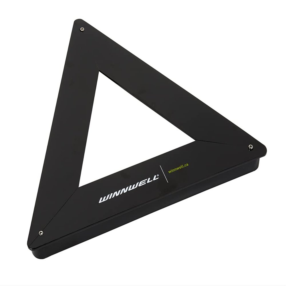 Winnwell Triangle Hockey Passing Aid - Passing & Stick Handling Trainer for On or Off Ice, Help Improve Puck Control & Shooting with Rubber Rebounder Passing Aide | Equipment Made for Kids & Adult