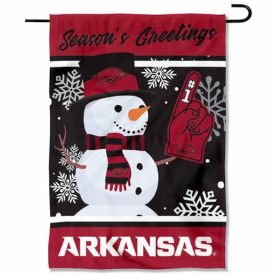 Arkansas Razorbacks Holiday Winter Snow Garden Banner Flag