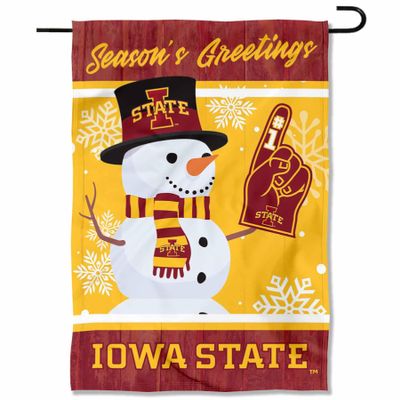 Iowa State Cyclones Holiday Winter Snow Garden Banner Flag