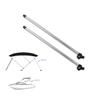 Savvycraft 1" Aluminum Tube Bimini Top Rear Support Poles 44.5" Long fits 54" H Frame view 2