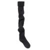 MUK LUKS Women's Chunky Ribbed Over the Knee Socks, Ebony, One Size view 3