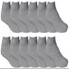 12 Pairs of Cheap Lightweight Low Cut Ankle Socks for Men, Black and White Bulk Sock Deal, Size 10-13 view 1